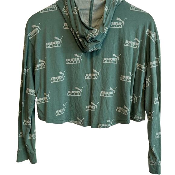 PUMA Women's Amplified Light Weight Hoodie in Blue Spruce Size: Medium - Picture 4 of 6